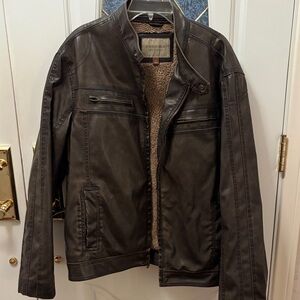 Men’s Sonoma Dark Brown Leather Bomber Jacket